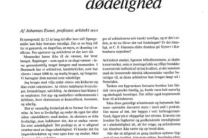 Banaliseret udødelighed eller festlig dødelighed – Festtale AAA 25 år 12.10.1990, Arkitekten 4:91