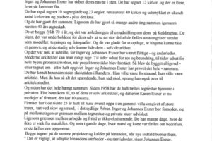 Inger og Johannes Exner kirkebyggere med rødder – Søs Kjeldsen, Århus Stiftstidende, 1996