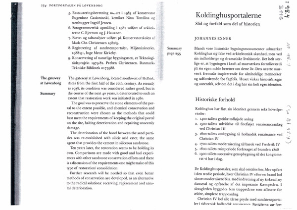 Koldinghusportalerne – Sandstensportaler i DK, 1995.4