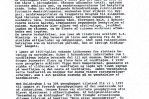 Restaurering af slotsgården og fem tårne, 1993.5