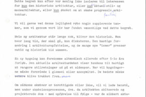 Træprisen – Takketale, 1987