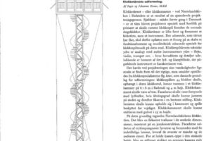 Klokketårnet ved Nørrelandskirken. Præstebro Kirke – Arkitektur 1:71, 1971